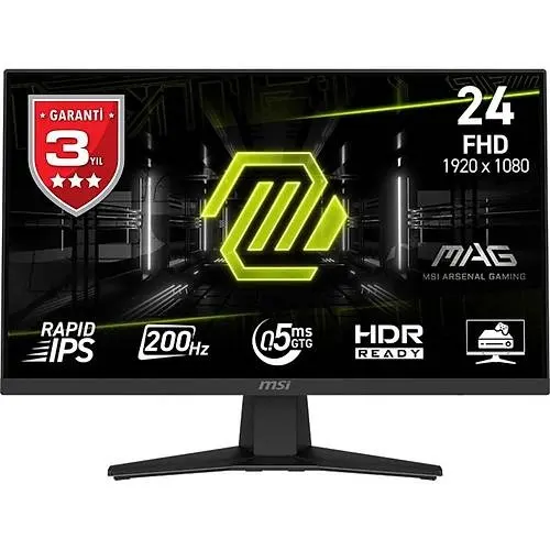 MSI 23.8" IPS MAG 244F 0.5MS 144Hz HDMI Gaming Monitör görseli 4