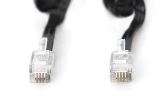 DIGITUS AK-460101-020-S UAE Bağlantı Kablosu, RJ10 Erkek / RJ10 Erkek, 2 metre, CU, 4x7x0,12mm, yassı tip kablo alternatif görünüm
