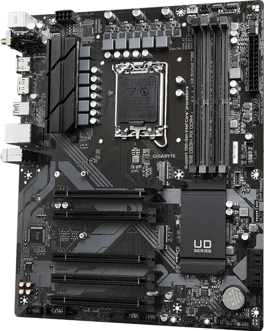 GIGABYTE B760 DS3H AX WIFI6E DDR4 HDMI-DP PCIE 4.0 1700p ATX görseli 3