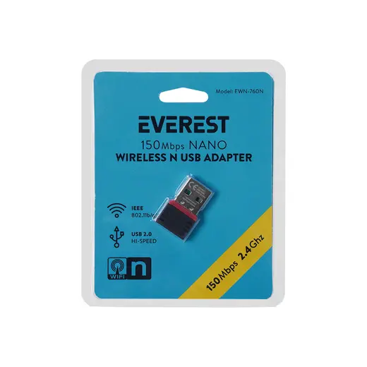 EVEREST EWN-760N 150mbps 2.4ghz USB Kablosuz Adaptör görseli 2