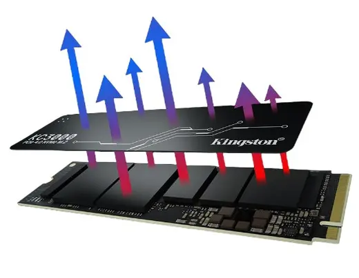 Kingston KC3000 1TB M.2 NVMe SSD (7000-6000) görseli 3