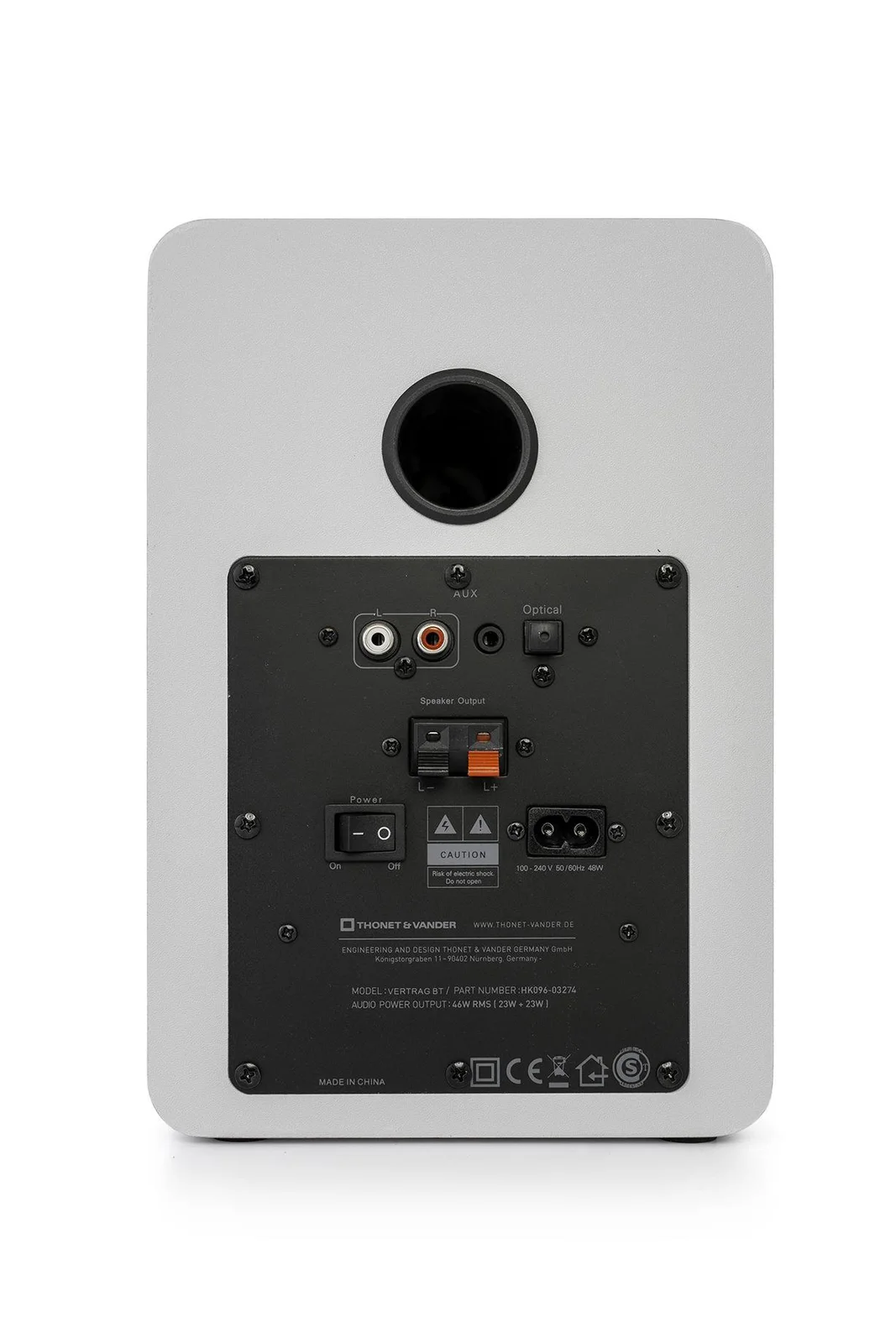 THONET & VANDER VERTRAG GEN2 HK096-03274 80W RMS 2.0 Bluetooth 5.0 Optik RCA Beyaz Hoparlör