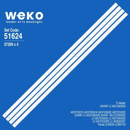 WKSET-6624 37289X4 RF-AJ400E32-0901S-04 A2 4 ADET LED BAR