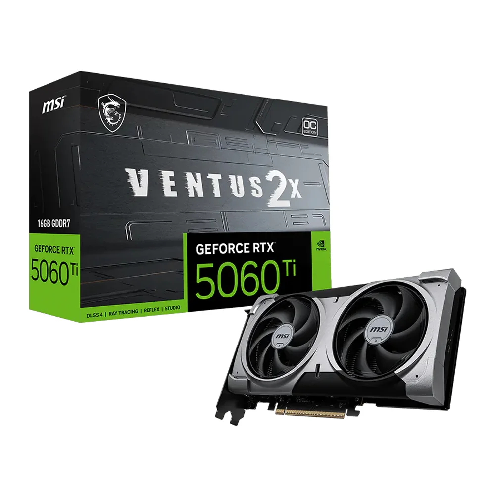MSI VGA GEFORCE RTX 5060 TI 16G VENTUS 2X OC PLUS 16GB GDDR7 128B DX12