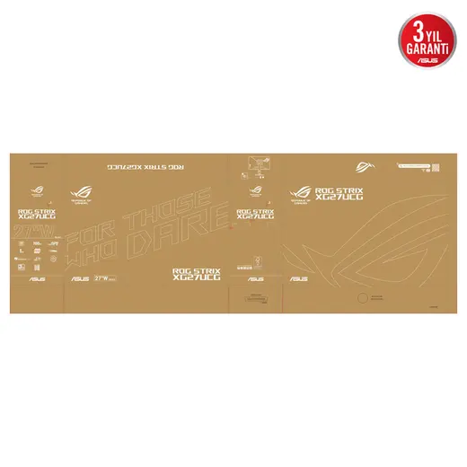 ASUS 27" FAST IPS ROG STRIX XG27UCGR 1MS DUAL 160-320HZ HDMI-DP TYPEC Gaming Monitör 3840x2160 / 90LM0CS0-B01371 görseli 2
