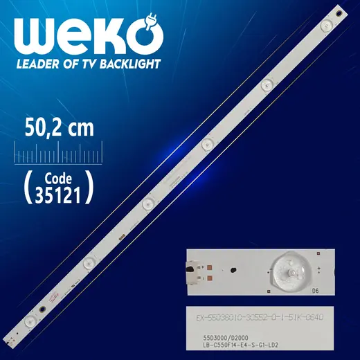 LB49002 V0 49D1000/C1000 - LB-C490F13-E2-L-G1-LD1 50.2 CM 6 LEDLİ - (WK-365)