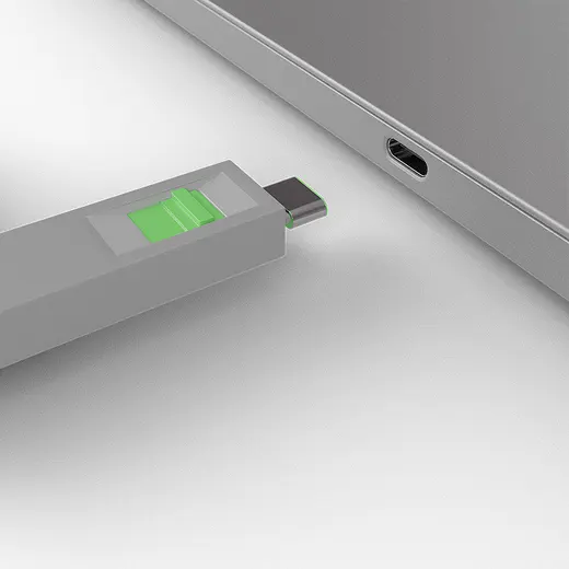 LINDY LIN-40426 USB C Port Blocker 4pcs + Key, Green görseli 3