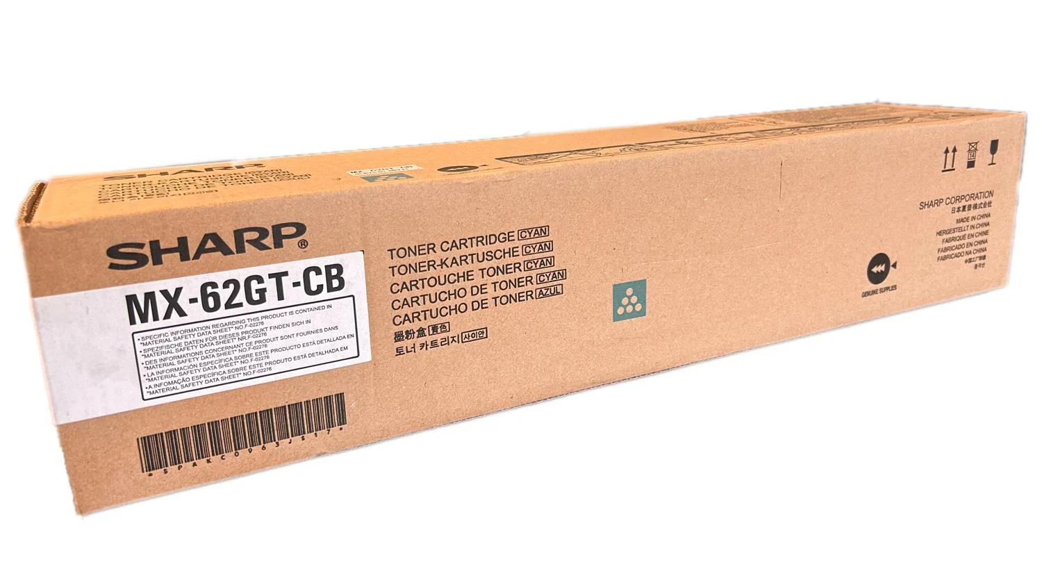 Sharp MX-62GT-CA Orijinal Mavi Toner MX-6240 7040