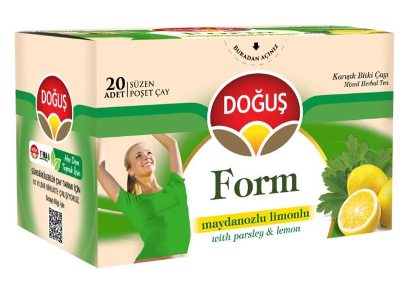 Doğuş Form Maydonozlu Limonlu Çayı 20x1,8gr