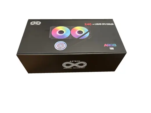 AZTECH AZ240-1B 240MM ARGB FAN LGA1700/AM5 SIYAH SIVI SOGUTUCU görseli 4