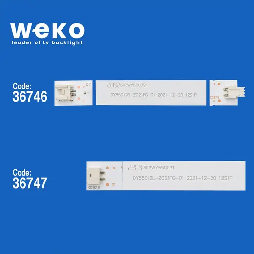 WKSET-5917 36746X6 36747X6 0Y55D12L/R-ZC21FG-01 12 ADET LED BAR alternatif görünüm