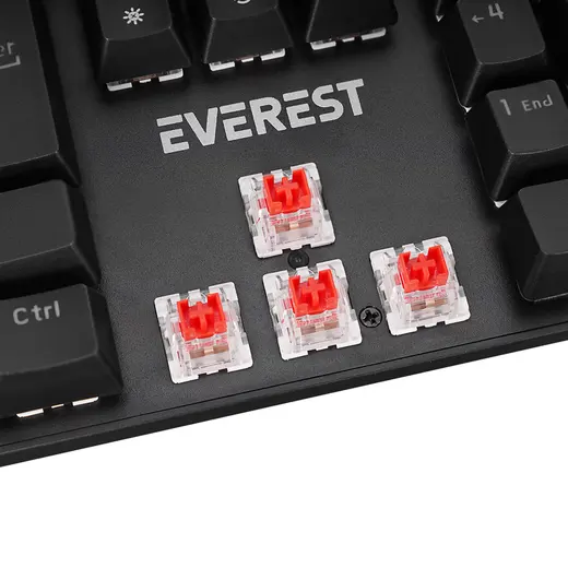 Everest KB-MK1 Lumos Beyaz USB Rainbow Red Switch Mekanik Gaming Oyuncu Klavye görseli 5