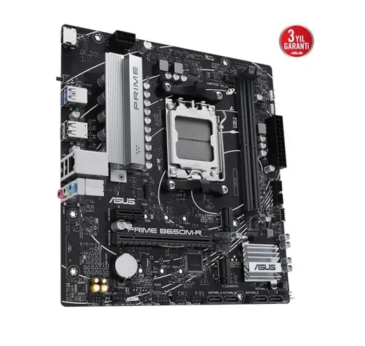 Asus Prime B650M-R 7200MHz (OC) DDR5 Soket AM5 M.2 HDMI mATX Anakart alternatif görünüm