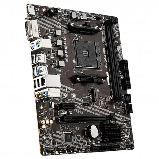Msi A520M-A PRO AMD A520 Soket AM4 DDR4 4600(OC)MHz mATX Gaming Anakart alternatif görünüm